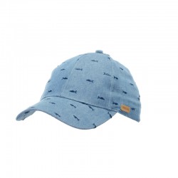 Casquette en tissu denim brodé