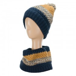 Conjunto de gorro e gola de lã